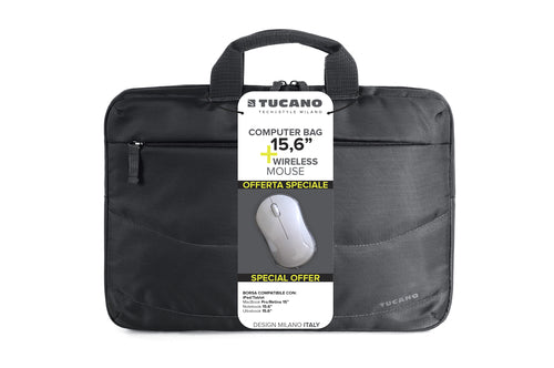 Borsa slim per laptop 15.6" con mouse wireless