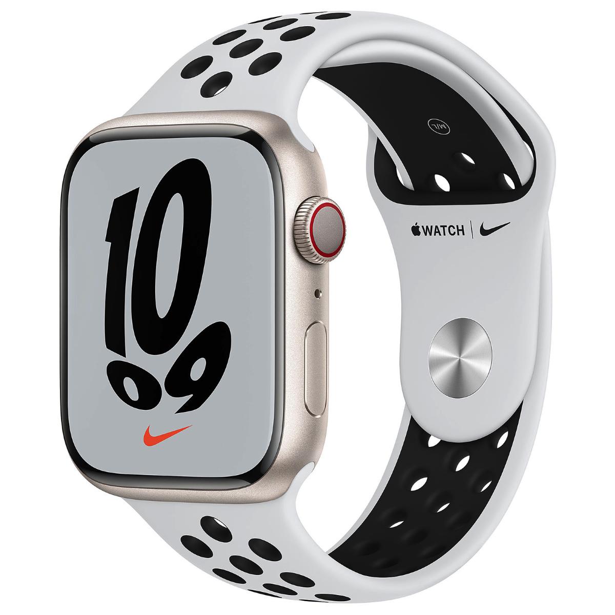 Apple Watch Series 7 Nike 45mm GPS + Cellular  Cassa in Alluminio Argento - Ricondizionato