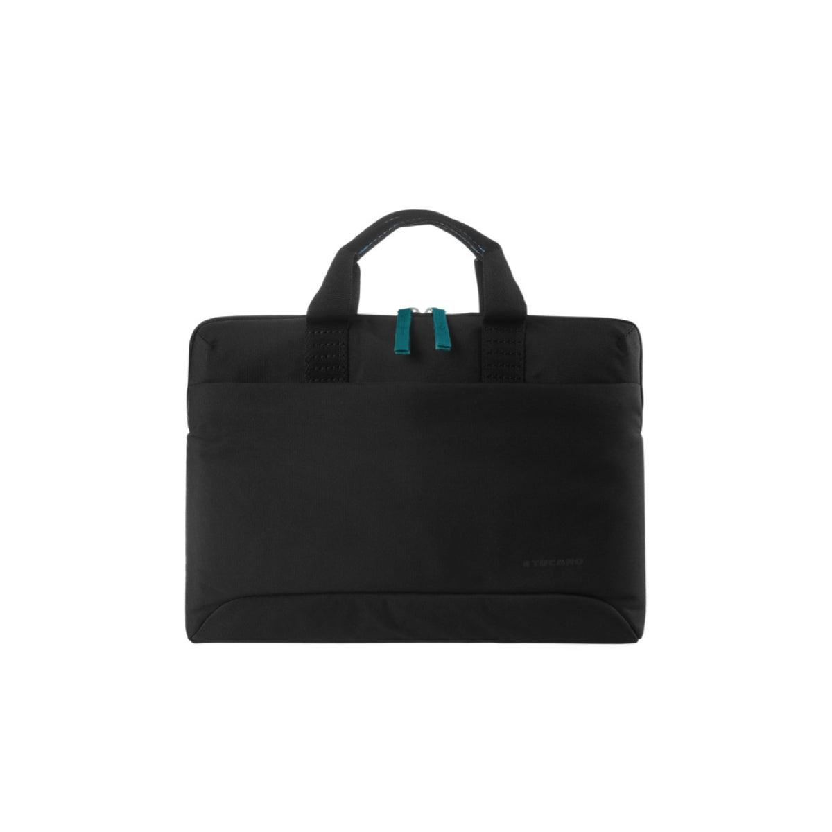 Borsa Smilza  13" super slim in materiale tecnico con dettagli in contrasto. Tasca e tracolla  NERO  - Nuovo