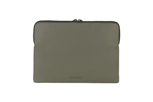 Cover Neoprene in tessuto gommato con tasca  colore Verde Militare  MacBook 13-14" - Nuovo